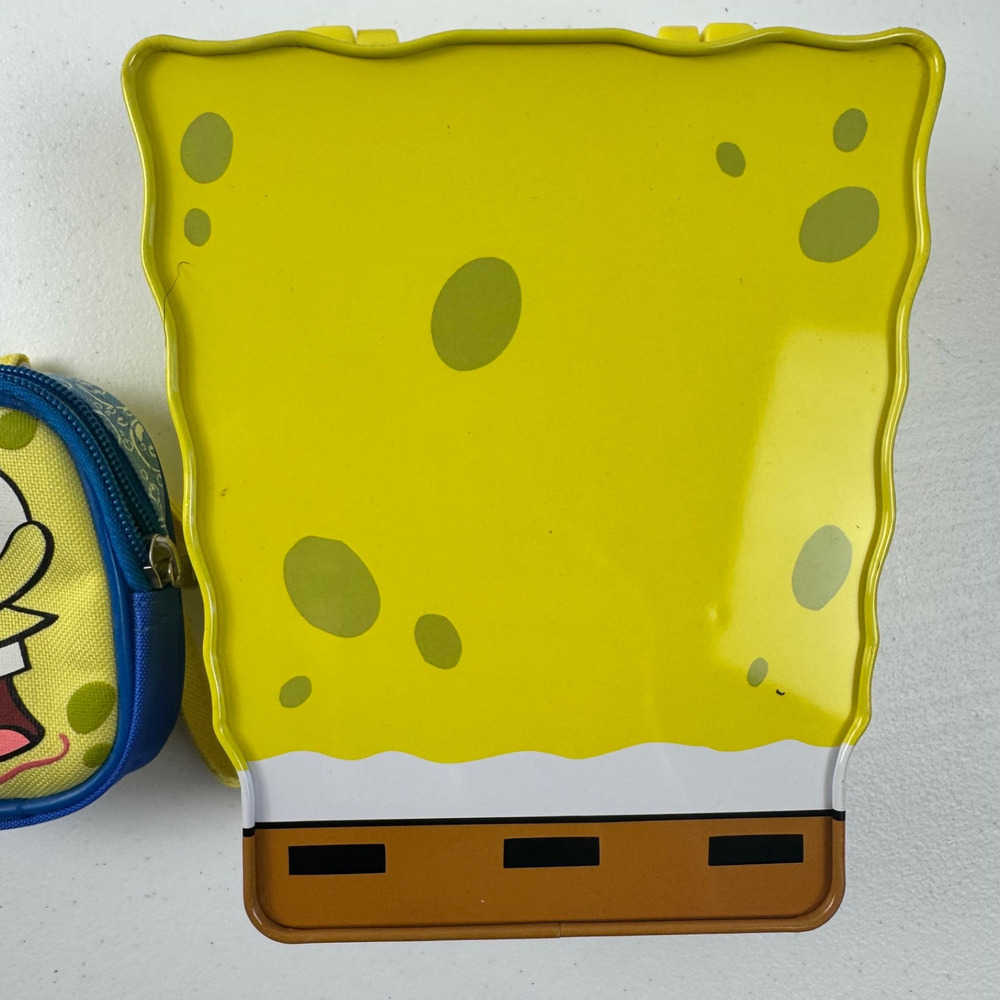 Vintage SpongeBob Containers Early 2000s, Lot of 3, Two Tin and One Fabric, Y2K - Picture 6 of 8